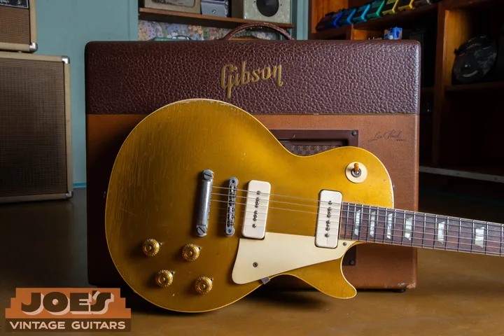 Original 1956 Gibson Les Paul Standard Goldtop with two cream P-90 pickups