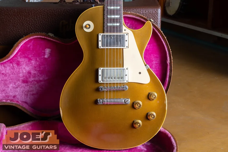 Vintage 1957 Gibson Les Paul Goldtop handled by Joe's Vintage Guitars