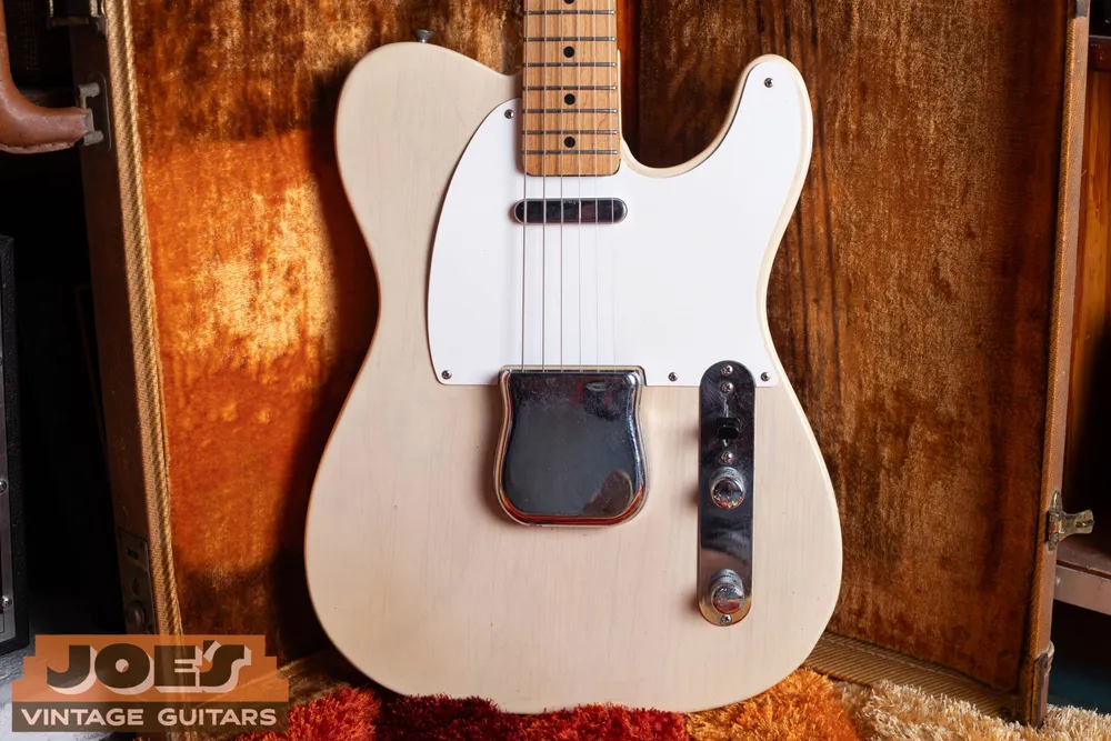 Original 1959 blonde Fender Telecaster with white pickguard, maple neck, and bridge cover
