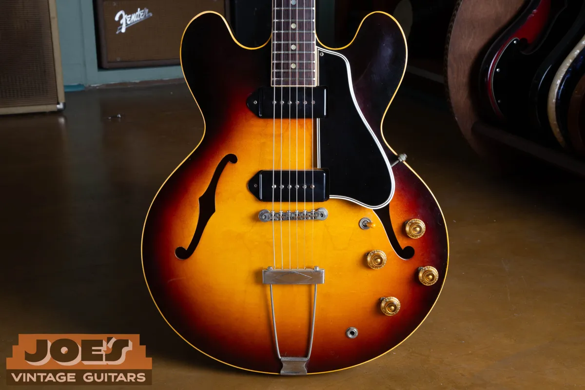 A sunburst 1959 gibson ES-335 in near mint condition.