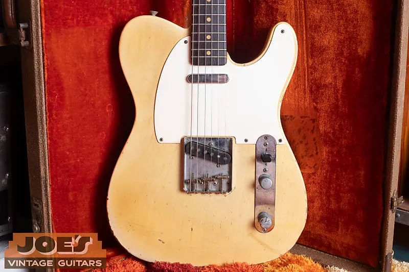 Original 1960 Fender Telecaster in blonde with a white pickguard and rosewood fingerboard