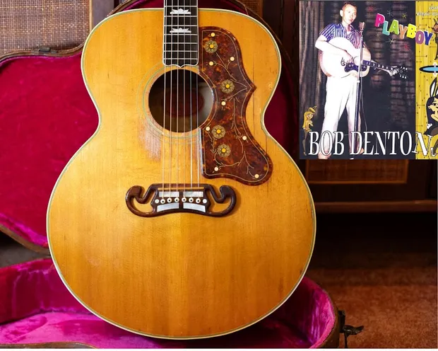 Natural Gibson J-200 attributed to singer and guitarist Bob Denton