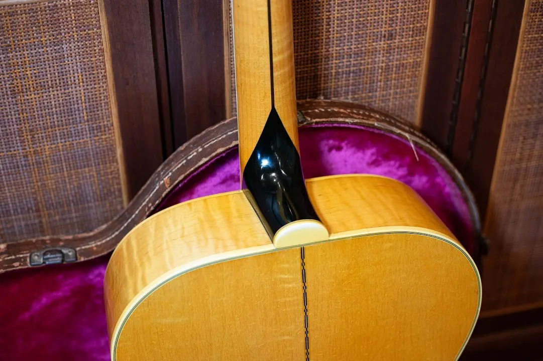 Rear neck joint and heel of the 1955 Gibson J-200