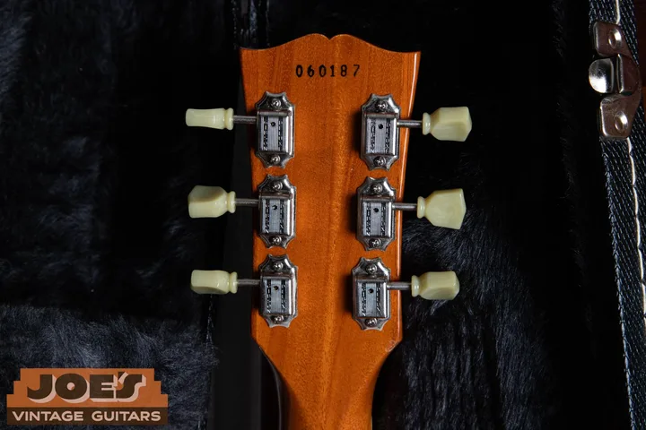 Six-digit ink serial 060187 on a Gibson Les Paul Classic headstock