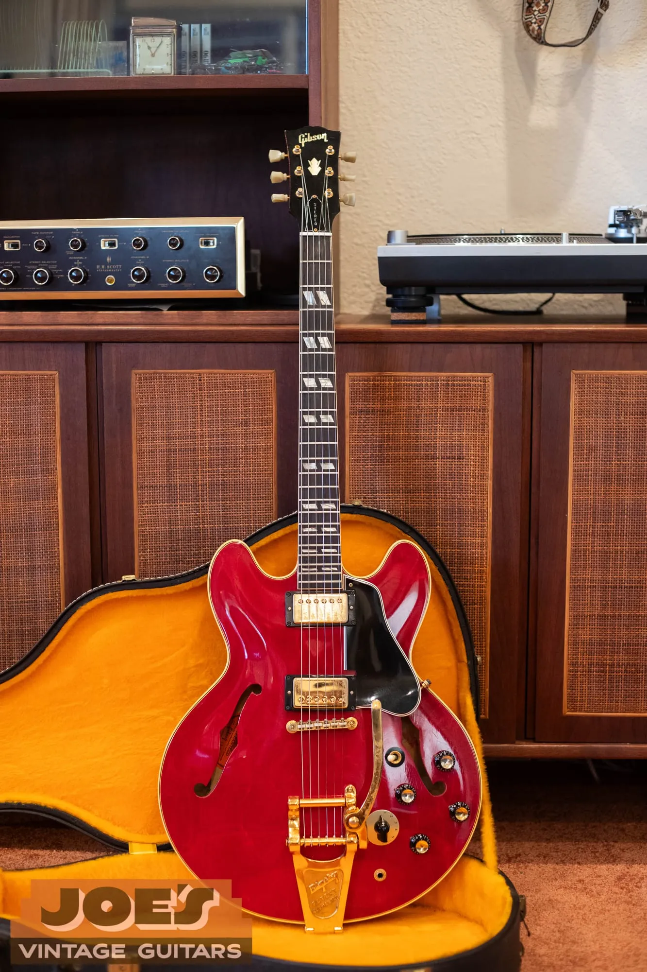 Cherry 1966 Gibson ES-345 with gold hardware
